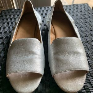 Silvery Comfy Flats